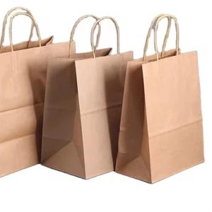 Sacs en Papier Kraft Brun : Style Élégant avec Poignées Torsadées